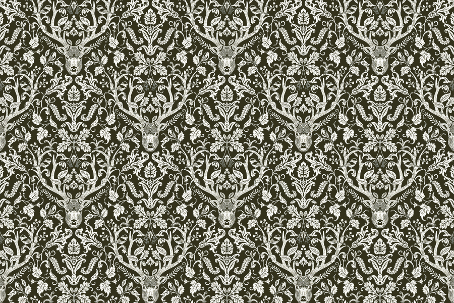 Deerhead Wallpaper Pattern